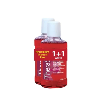 Therasol | Plus-aanbieding: antimicrobiële mondspoeling, kersensmaak, 1 + 1 gratis | 2 x 250 ml 