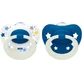 Nuk | Signature – Kieferorthopädische Silikon-Nacht-Schnuller mit Etui für 6–18 Monate | 2er-Pack