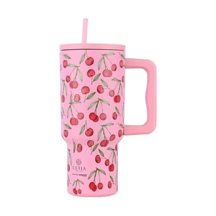 Estia | Pahar din paie XL „Save The Aegean”  Cherry Rose | 900 ml