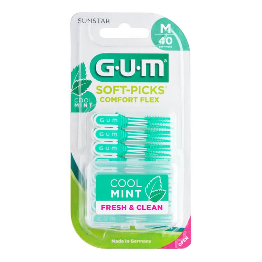 GUM SOFT-PICKS MĂRIME X 40 MENTĂ RĂCORITOARE Nr. 670