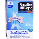 BREATHE RIGHT ORIGINAL LARGE NASAL STRIPS, PACK OF 10