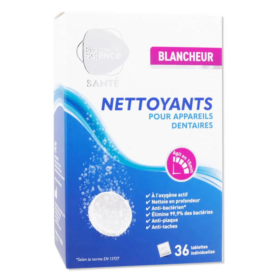 PHARMASCIENCE WHITENING REINIGUNGSTABLETTEN FÜR ZAHNPROTHESEN, 36 TABLETTEN