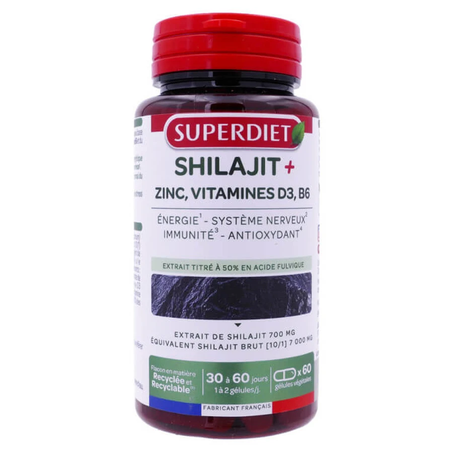 SUPERDIET SHILAJIT+ ZINC & VITAMINS 60 CAPSULES