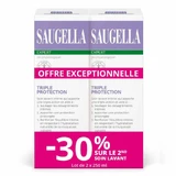 SAUGELLA REINIGINGSLOTION MET DRIEVOUDIGE BESCHERMING, VERPAKKING VAN 2 X 250 ML