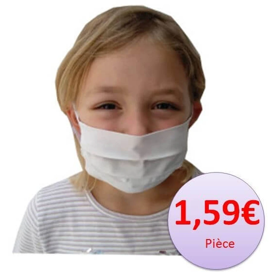 AANBIEDINGSPAKKET VAN 6 WASBARE MONDKAPJES, MAAT 50, VOOR KINDEREN VAN 4 TOT 10 JAAR