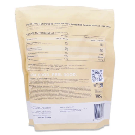 HUMBLE+ PROTEIN RESSOURCE MET VANILLE-KARAMEL-SMAAK 750 G