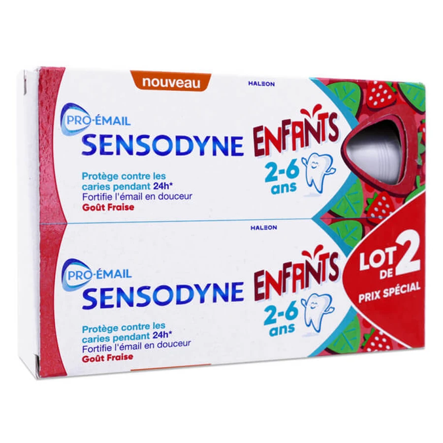 SENSODYNE PRO EMAIL KINDERTANDPASTA MET AARDBEIENSMAAK, 2-PACK (ELK 50 ML)