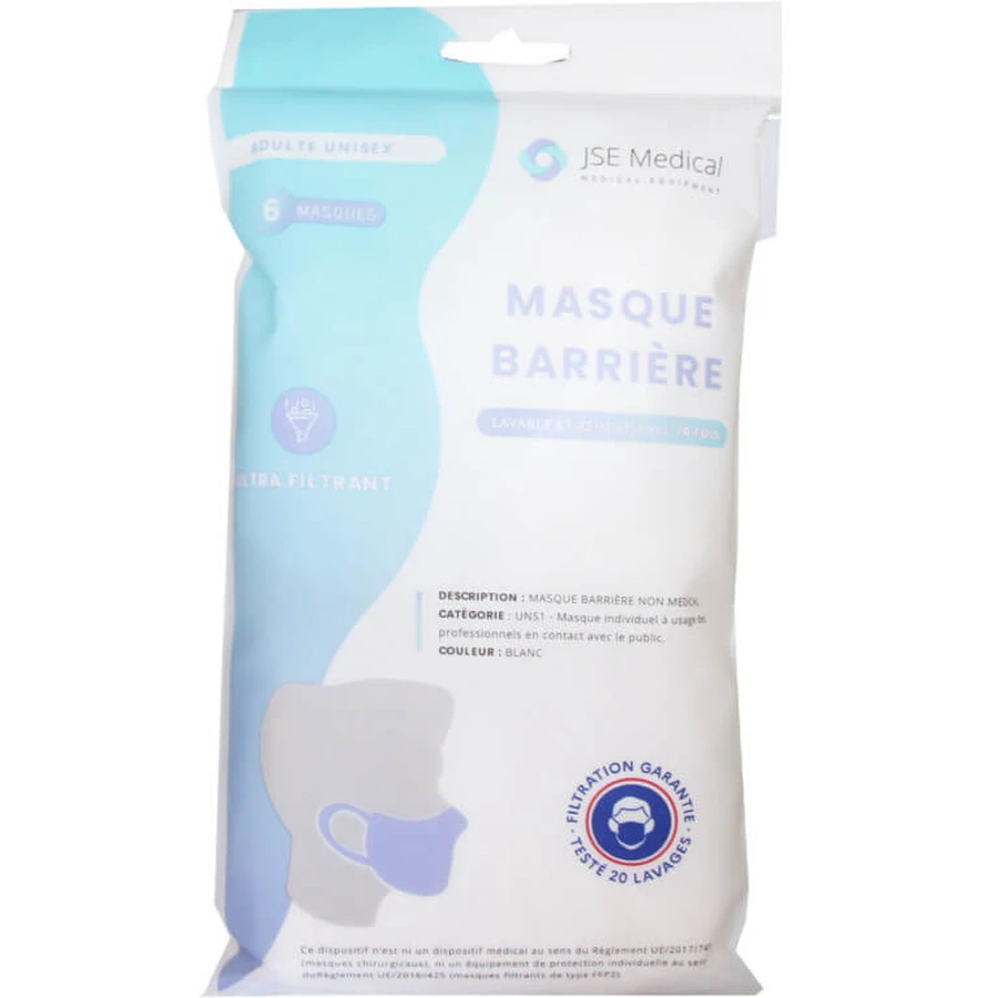 PACK PROMO 6 MASQUES LAVABLES SUPER CONFORT
