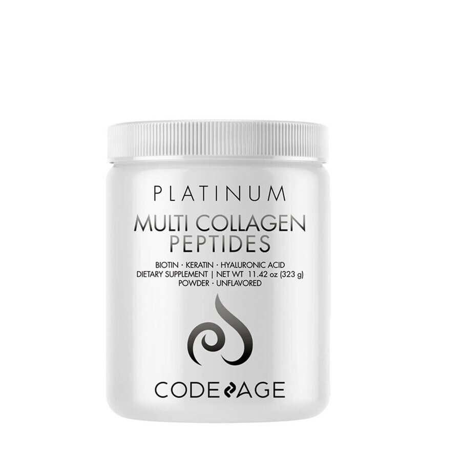 Codeage Multi Collagen Peptides, Peptide De Colagen Cu Biotina, Keratina Si Acid Hialuronic, 323 G