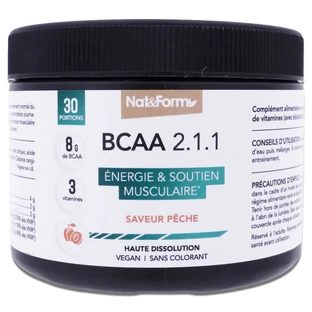 NAT&FORM BCAA 2.1.1 PEACH FLAVOR 30 SERVINGS