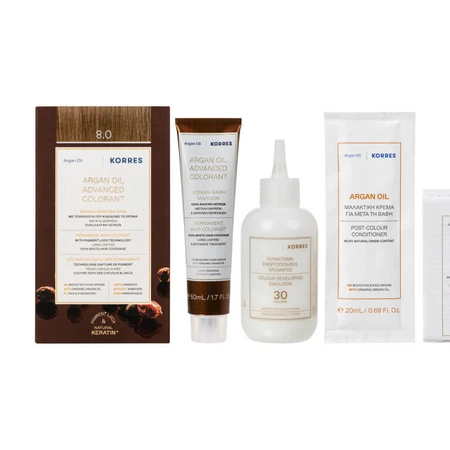 KORRES VOPSEA DE PĂR CU ULEI DE ARGAN 8.0 BLOND DESCHIS