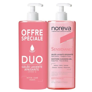 NOREVA SENSIDIANE SOOTHING CLEANSING GEL, PACK OF 2 X 400g