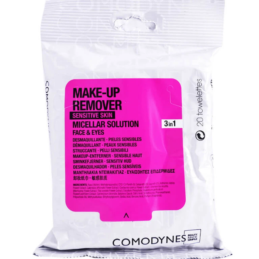 COMODYNES MAKE UP REMOVER Șervețele demachiante micelare x20
