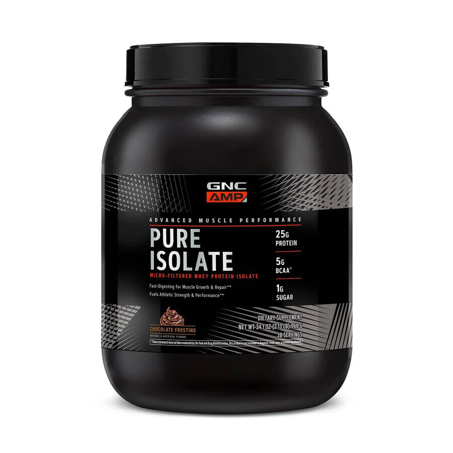 Gnc Amp Pure Isolate, Molkenprotein-Isolat mit Schokoladeneis-Geschmack, 966 G