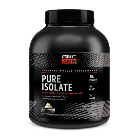 Gnc Amp Pure Isolate, Molkenprotein-Isolat mit Vanille-Geschmack, 2240 G