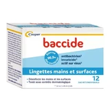 TOALLITAS COOPER BACCIDE PARA MANOS Y SUPERFICIES, 12 PAQUETES