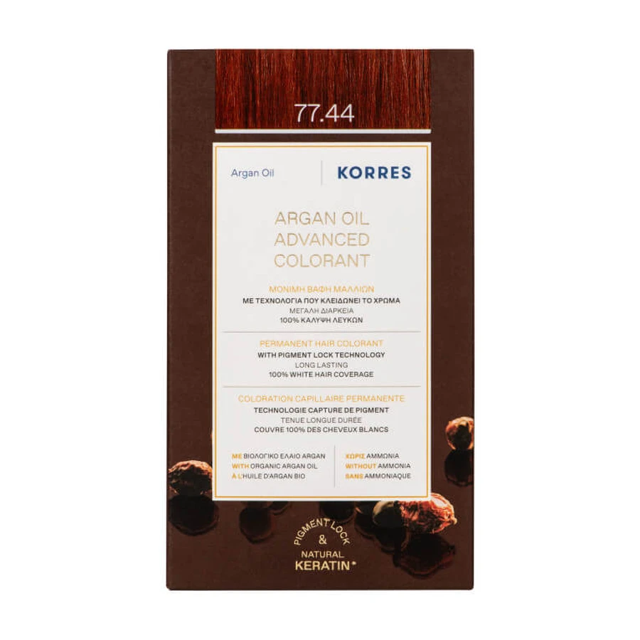 KORRES ARGANOLIE HAARKLEUR 77.44 INTENS KOPERBLOND