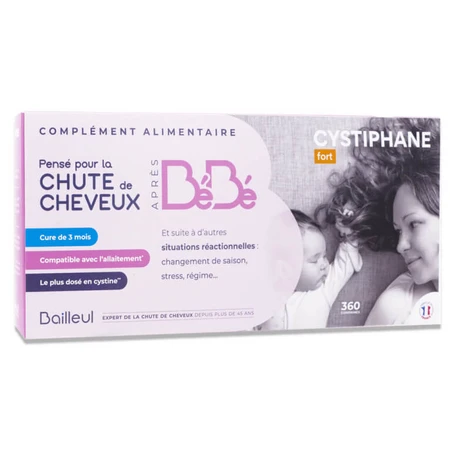 CYSTIPHANE FORT CONTRA LA CAÍDA DEL CABELLO, 360 COMPRIMIDOS, 3 MESES