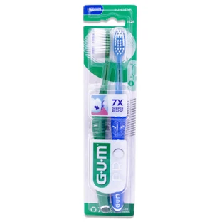 GUM DUO PACK MEDIUM TECHNIQUE PRO, SET VAN 2 TANDENBORSTELS