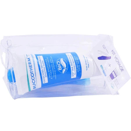 KIT DE VIAJE BUCCOTHERM: PASTA DENTÍFRICA DE 25 ML + CEPILLO DE DIENTES PLEGABLE