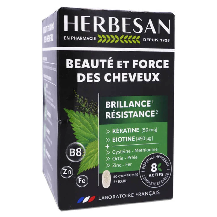 HERBESAN BEAUTÉ ET FORCE DES CHEVEUX 60 COMPRIMÉS