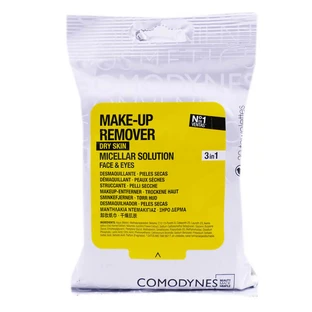 COMODYNES MAKEUP REMOVER FOR DRY SKIN, 20 WIPES