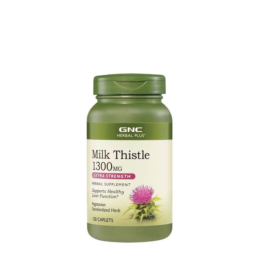 Gnc Herbal Plus Mariendistel Silymarin 1300 Mg Mariendistel-Samen-Extrakt, 120 Cps