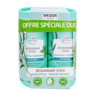 WELEDA ORGANIC – DEZODORANT W SZTYFCIE Z EUKALIPTUSEM I MIĘTĄ PIEPRZOWĄ 2×50 g