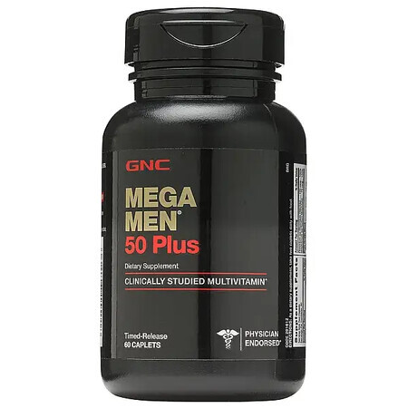 Gnc Mega Men 50 Plus, complesso multivitaminico per uomo, 60 Tb