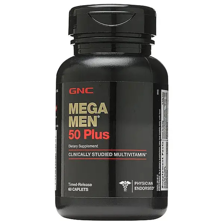 Gnc Mega Men 50 Plus, complesso multivitaminico per uomo, 60 Tb