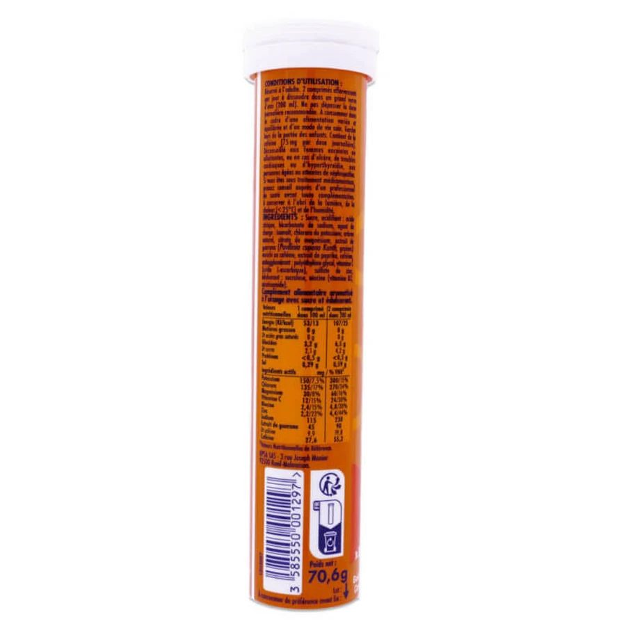 UPSA HYDRAFIZZ HYDRA + BOOST, SABOR A NARANJA, 16 COMPRIMIDOS