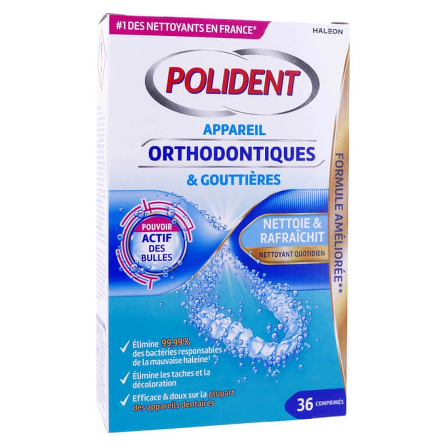 POLIDENT REINIGER FÜR KIEFERORTHOPÄDISCHE APPARATUREN, 36 TABLETTEN