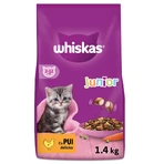 WHISKAS Junior, Pui, hrană uscată pisici junior, 1.4kg