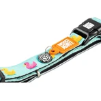 MAX & MOLLY Smart ID Ducklings, dog collar, adjustable, polyester, blue, trident buckle, XS