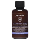 Apivita Mini Creamy Cleansing Foam for Face & Eyes with Olive & Lavender 75ml