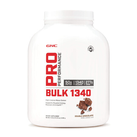 Gnc Pro Performance Bulk 1340, Gainer Cu Proteina Si Carbohidrati, Cu Aroma De Ciocolata, 3240 G