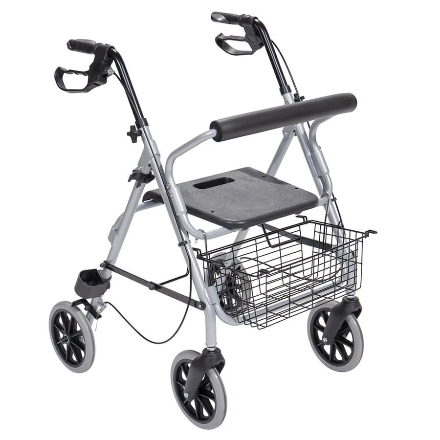 Mobiak Rollator cu roți din aluminiu, argintiu 0808491