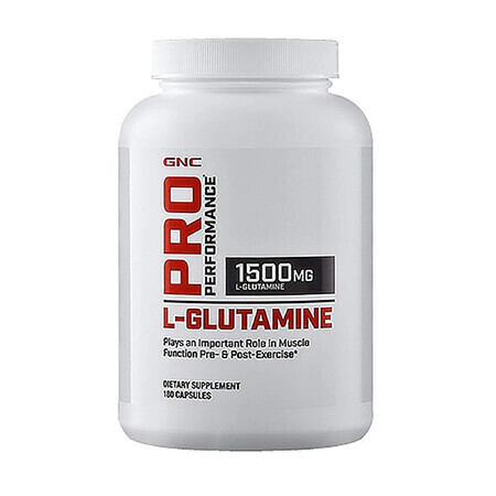 Gnc Pro Performance L-glutamine 1500 Mg, Glutamina, 180 Cps