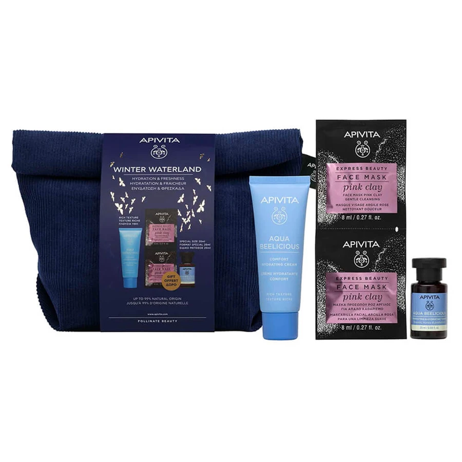 Apivita Promo Pack Aqua Beelicious Cremă hidratantă delicată cu textură bogată 40 ml & CADOU Loțiune hidratantă împotriva imperfecțiunilor 20 ml & E