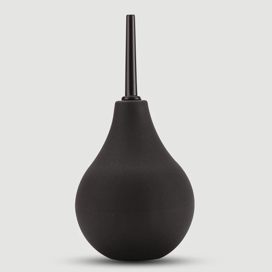 Ducha anal grande de silicona para principiantes, 224 ml - Negro