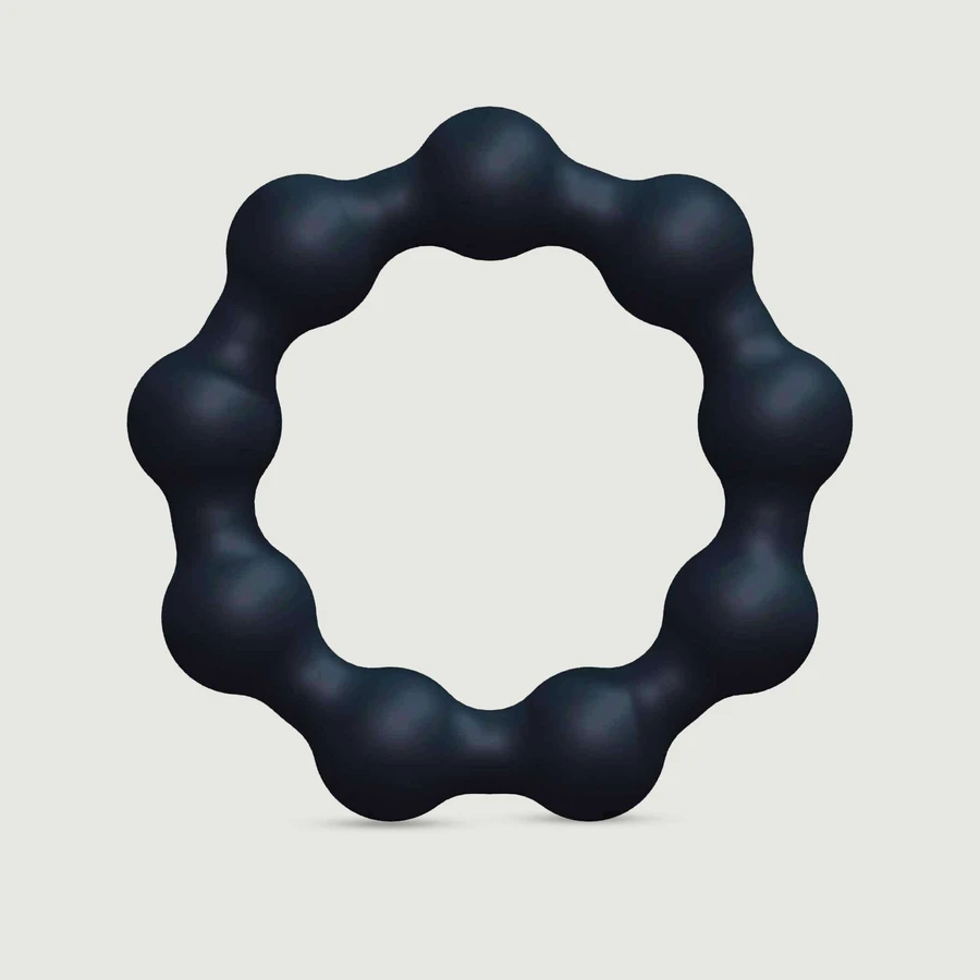 Anillo para el pene acanalado de silicona «Maximize» - Negro