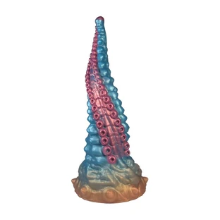 Consolador de silicona «Twisted Octopus» con ventosa, 25,5 x 4,5 cm - Morado