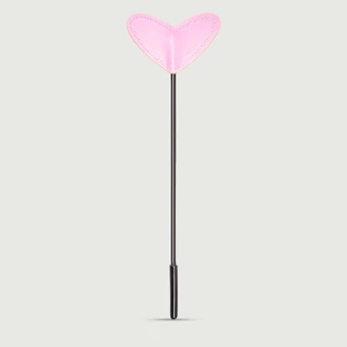 Cupid Strike-Serie: Ledergerte mit Herzspitze, 33 cm – Rosa