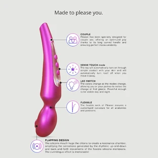 Stimulateur clitoridien à ailettes Pleaser Premium - Rose irisé