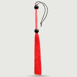 Mini-flogger met plastic handvat en dunne randen - rood