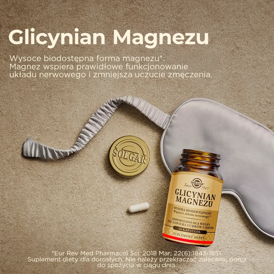 Solgar Glicinat de Magneziu, 3x60 de Capsule