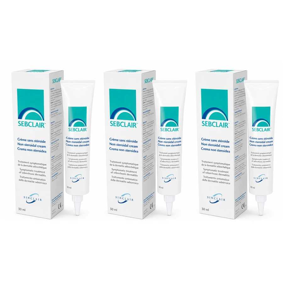 Sebclair Dermal cream, 3 x 30 ml - for seborrheic dermatitis, Sinclair
