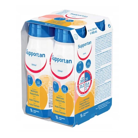 Supportan Nahrungsergänzungsgetränk mit tropischem Fruchtgeschmack, 12 x 200 ml, Fresenius Kabi