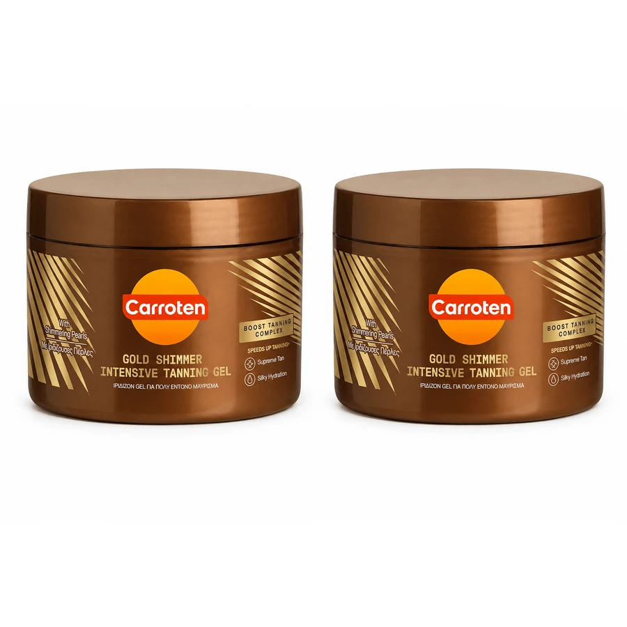 Carroten Gold Shimmer Intensive Body Bronzing Gel with Pigment 2x150ml