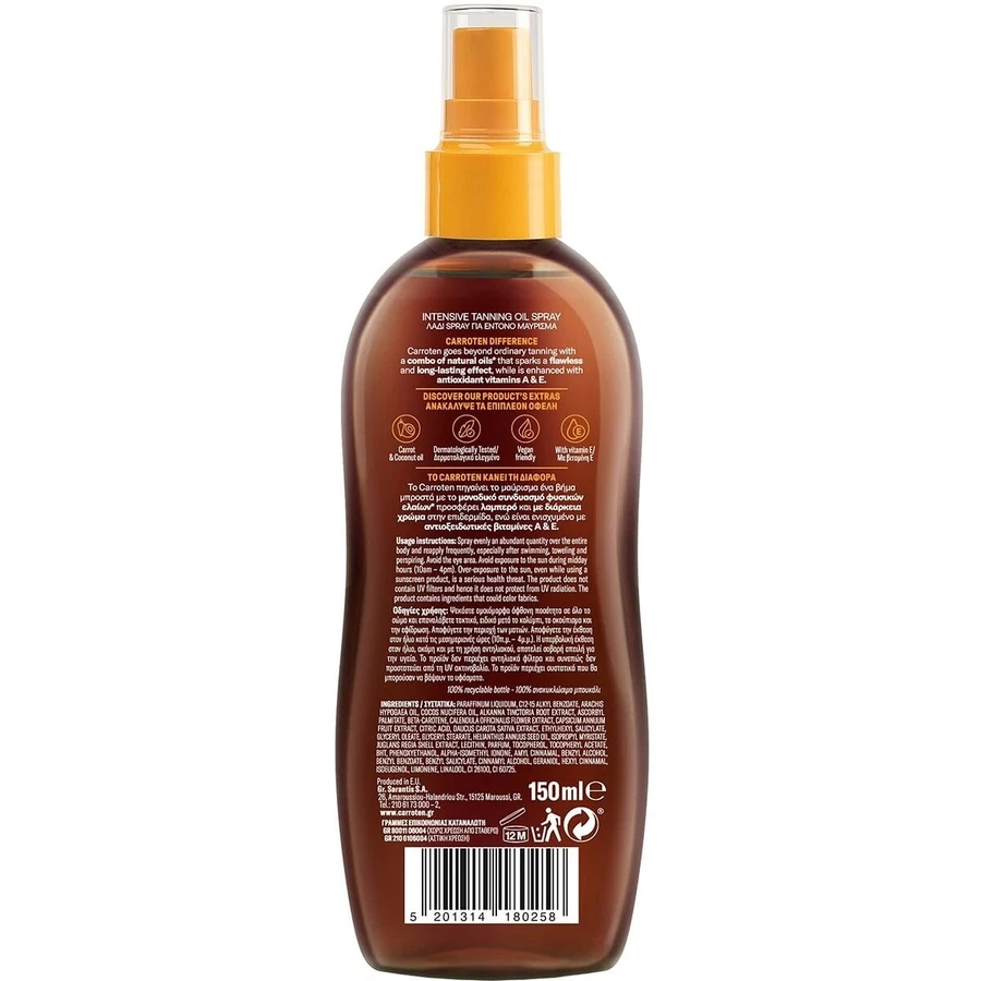 Carroten Abbronzatura intensa Olio abbronzante corpo spray 2x70ml